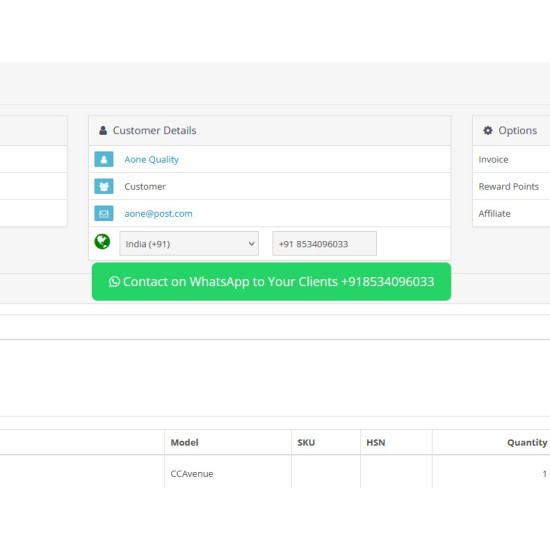 Country Code Pro with WhatsApp button for OpenCart3x