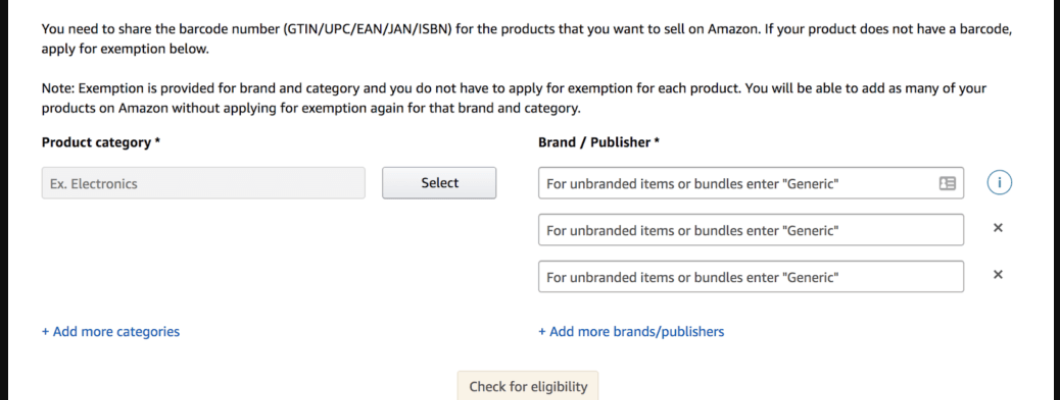 How to request an Amazon GTIN exemption