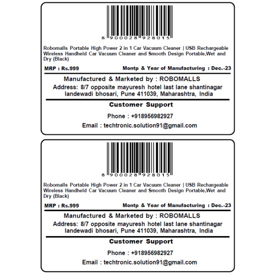 Product Barcode label for All PoS System Worldwide A4-8