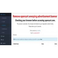 Remove opencart annoying advertisement banner