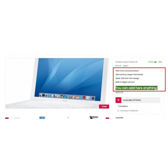 Product Highlights | Bullet Points like Amazon for OpenCart 3.0.3.x.ocmod