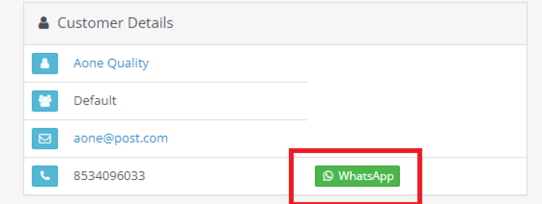 WhatsApp button under order info for OpenCart3x